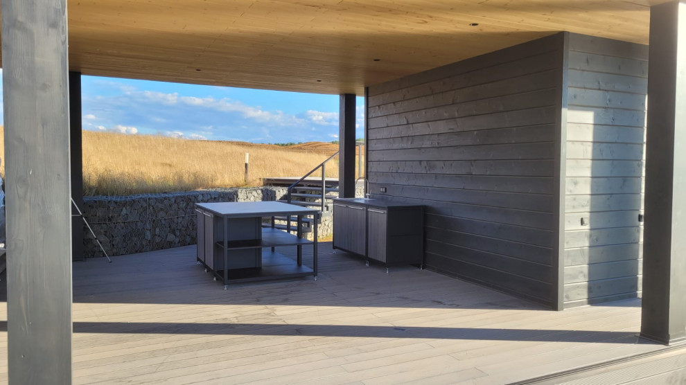 Обложка проекта: Уличная кухня на террасе у озера