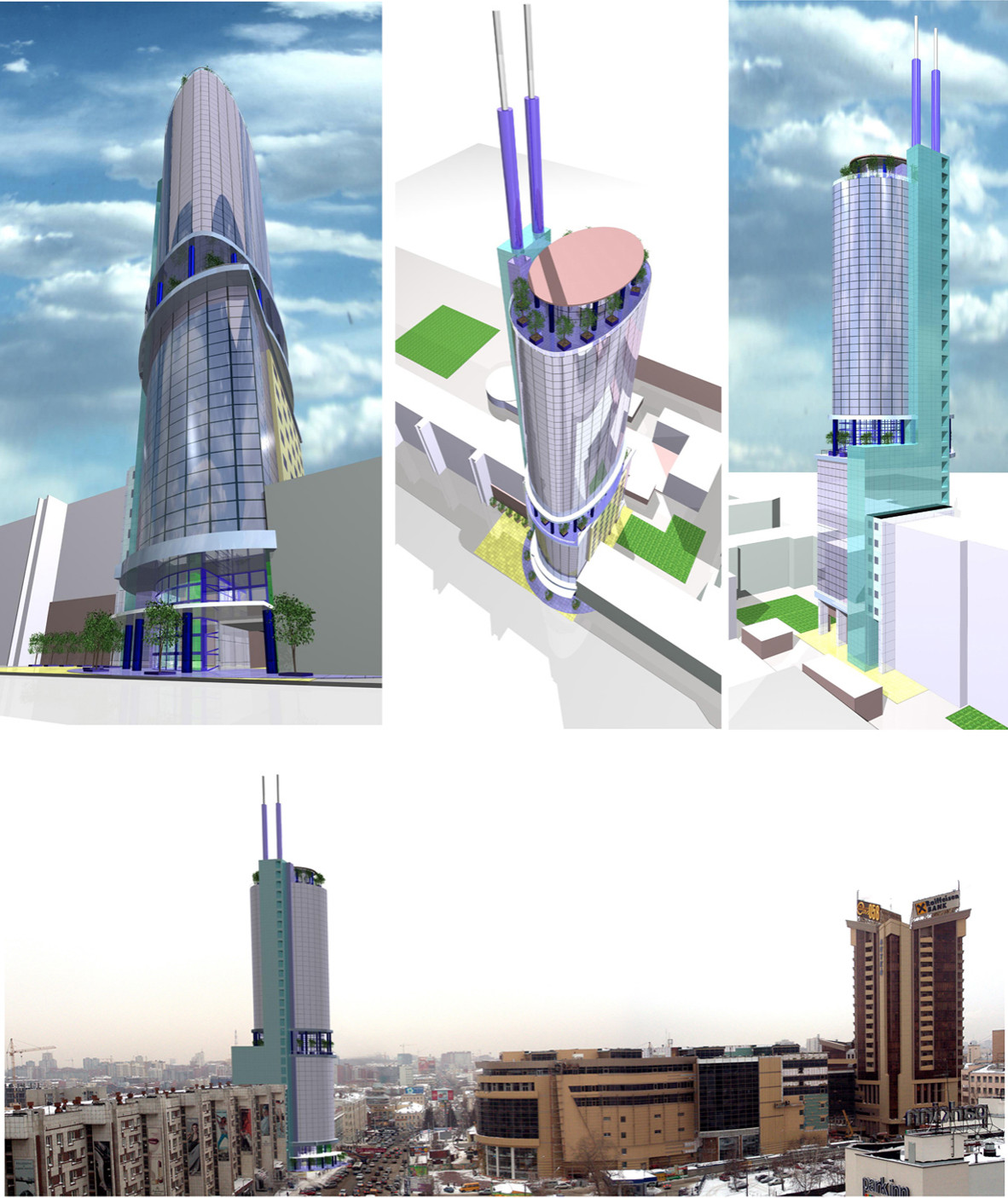 Эскизные проекты офисных зданий в г.Екатеринбурге