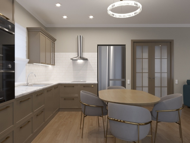 Экодолье Кухня-гостинная