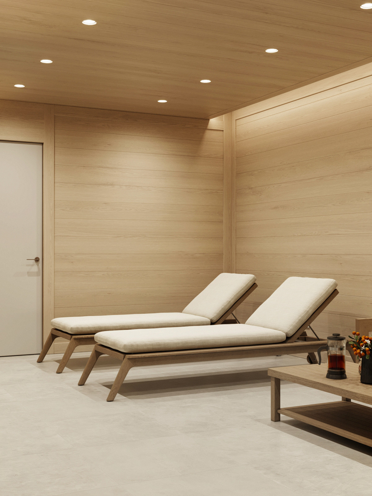 Зона отдыха с бассейном и сауной