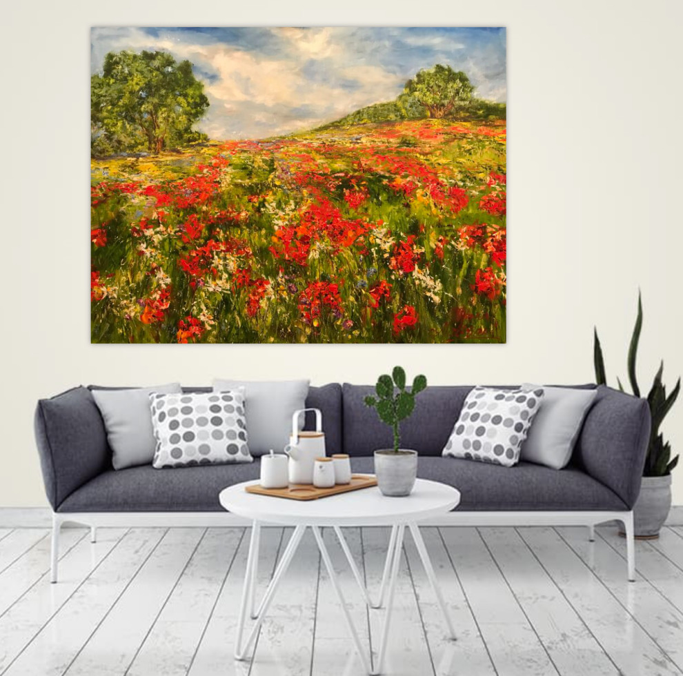 Гостиная - Дизайн интерьера - Картины художницы Дианы Маливани (3)