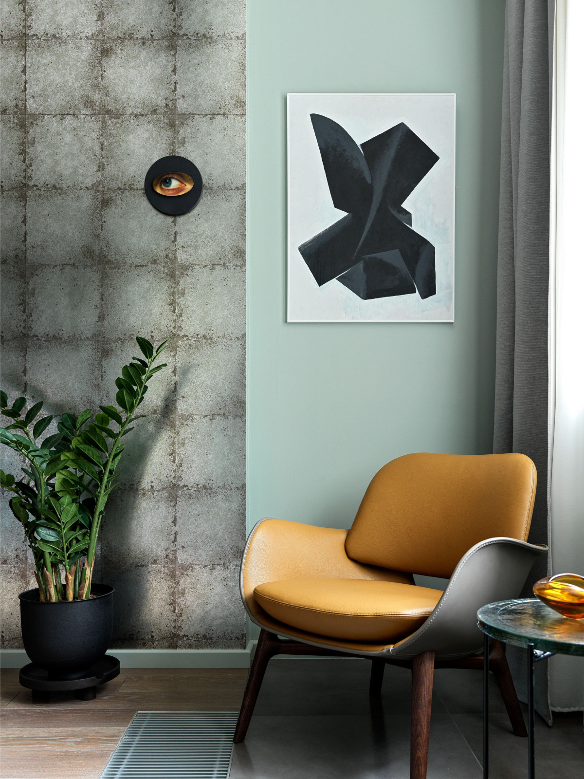 Houzz тур: Зеленая квартира с оглядкой на 1970-е