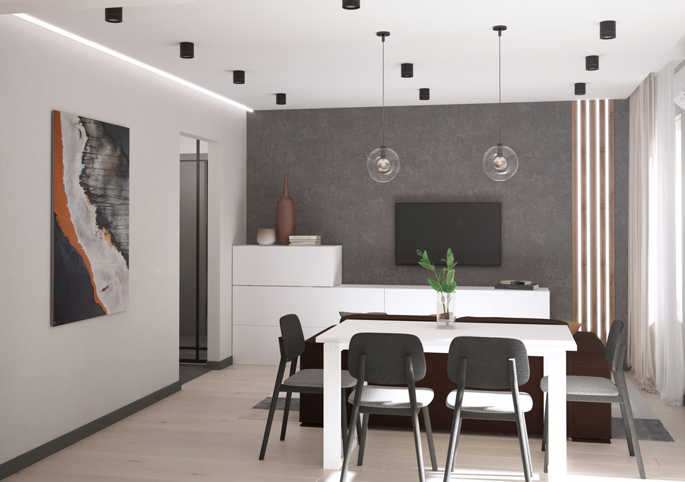 Строгий минимализм. Квартира-студия для молодого человека. Тюмень 2019г.