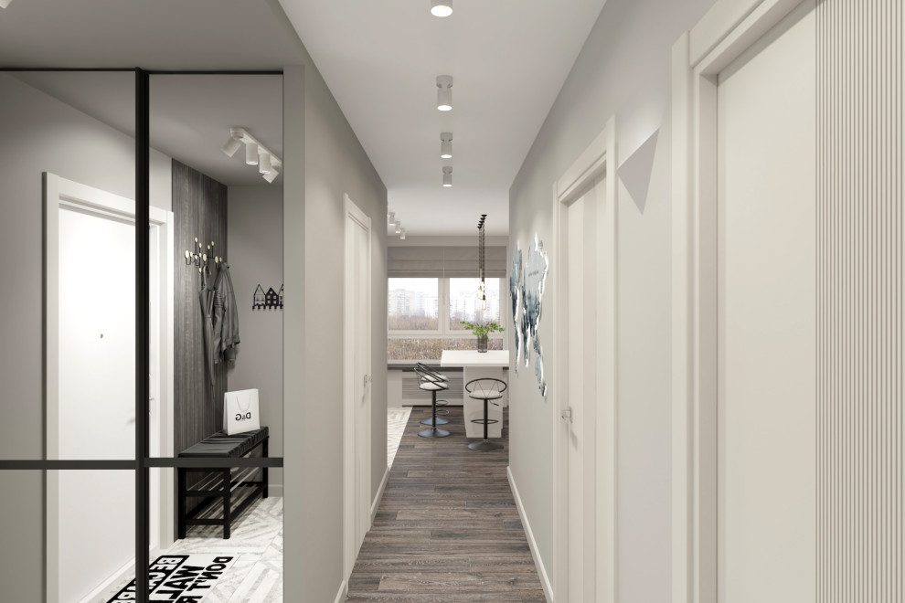 Двухкомнатная квартира 60 м2 в современном стиле в ЖК "Дмитровский Парк"