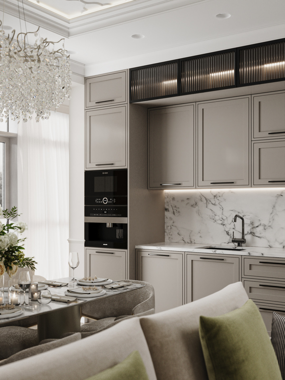 Квартира 128 м² в современном стиле