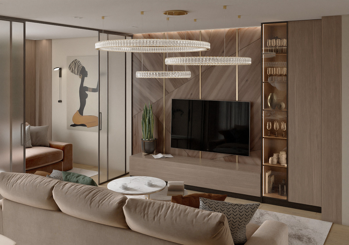 Гостинная в современном стиле 2