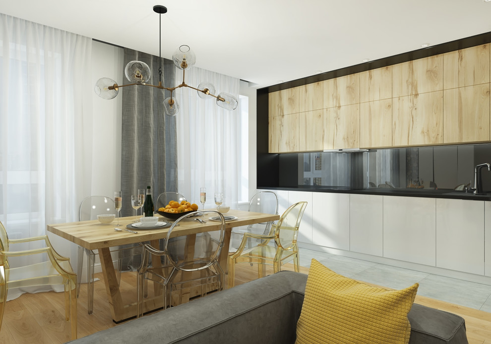 Кухня-Гостиная с камином