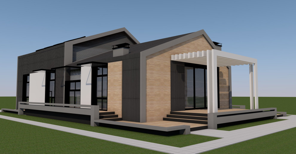 Архитектура дома стиле Барнхаус