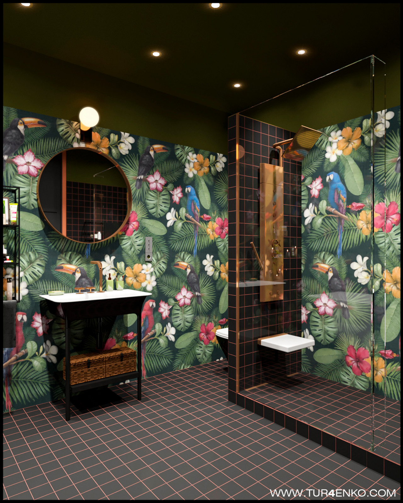 Неординарный дизайн ванной комнаты в ЖК "ЗИЛАРТ"