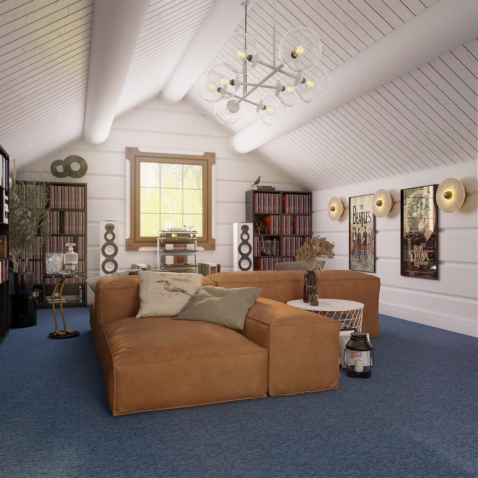 Дизайн-проект 2-го этажа частного дома.