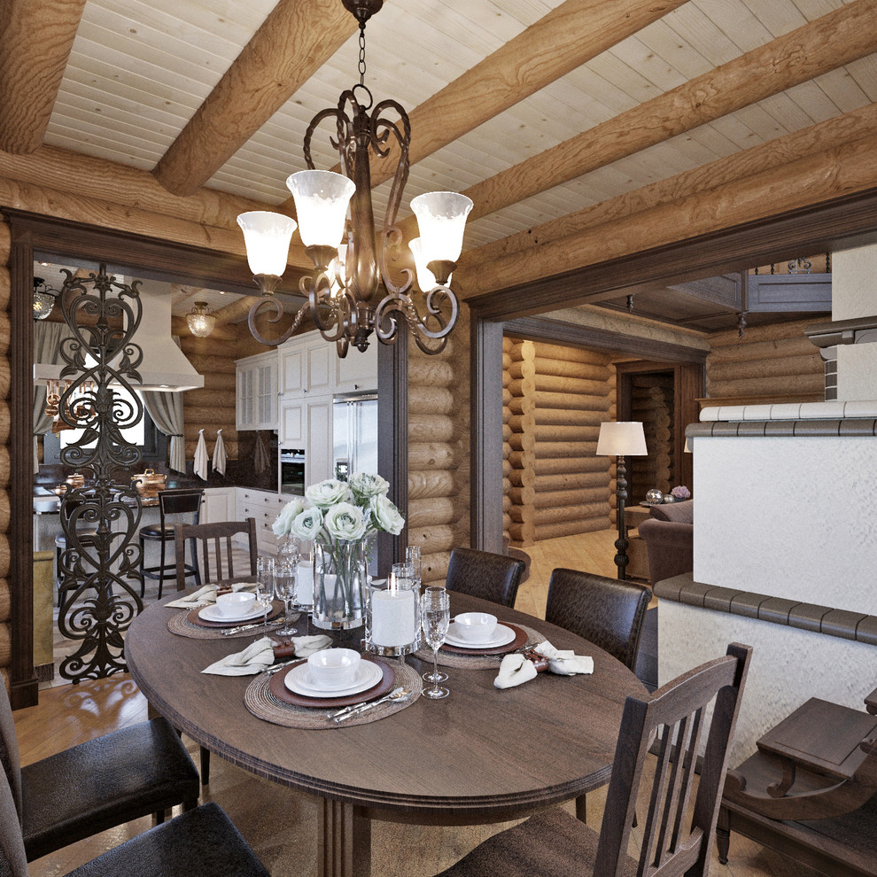 Интерьер загородного деревянного дома