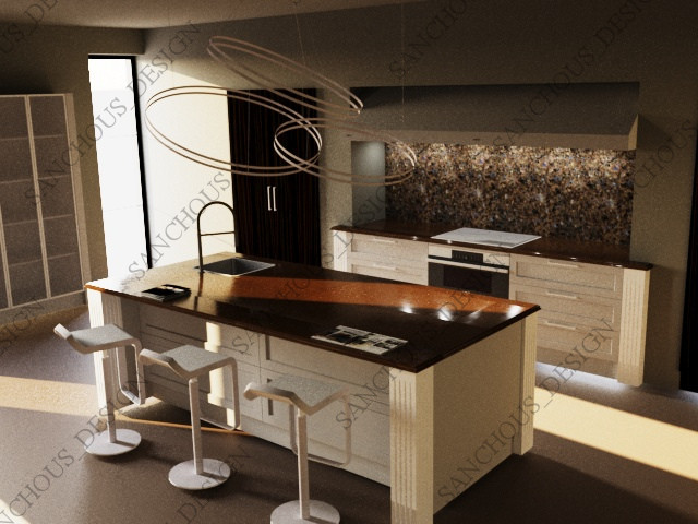 Обложка проекта: Визуализация кухни-гостиной