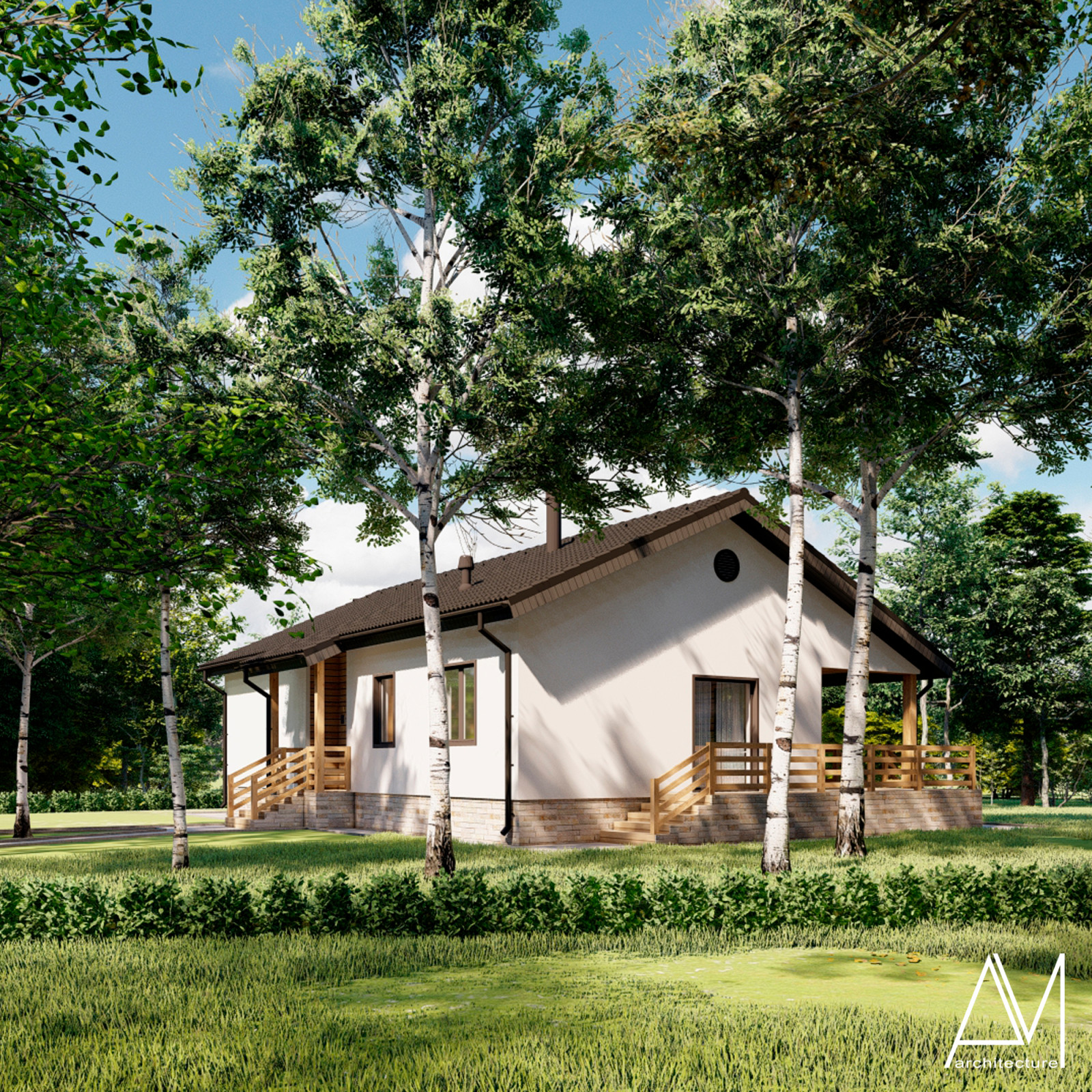 Каркасный дом в пригороде