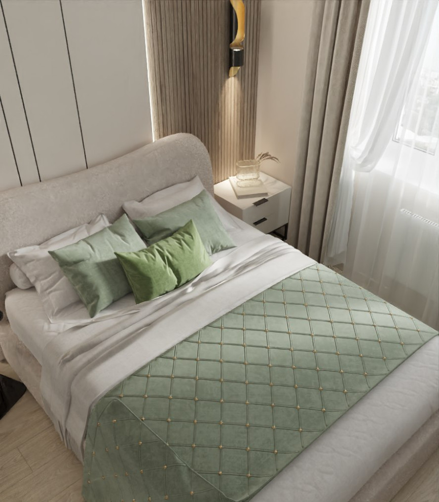 Двухкомнатная квартира в зеленых тонах