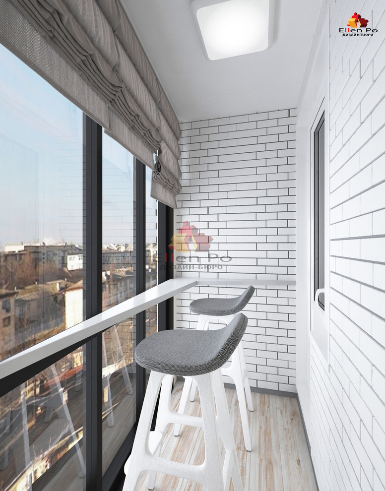 Дизайн однокомнатной квартиры, современный стиль с элементами скандинавского.