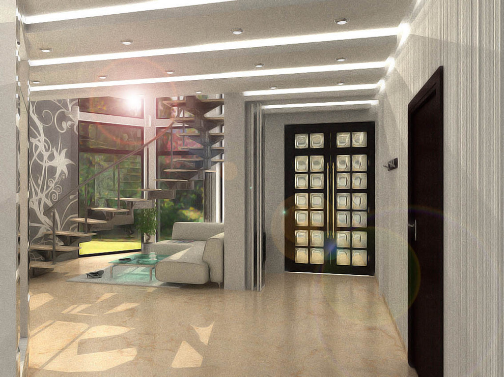 Двухэтажный дом минимализм