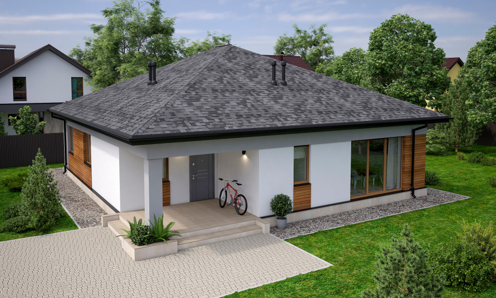 Одноэтажный дом из газобетона