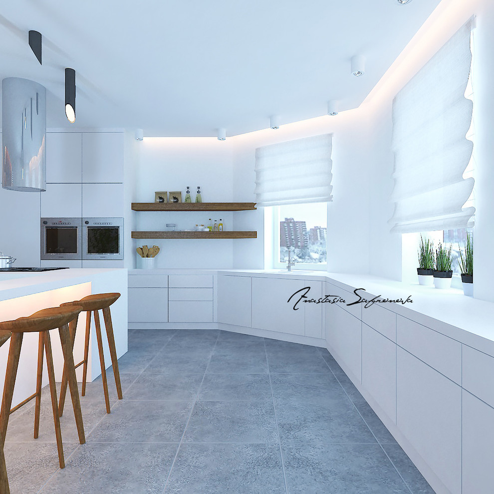 Дизайн интерьера первогот этажа дома в п.Солнечный Берег