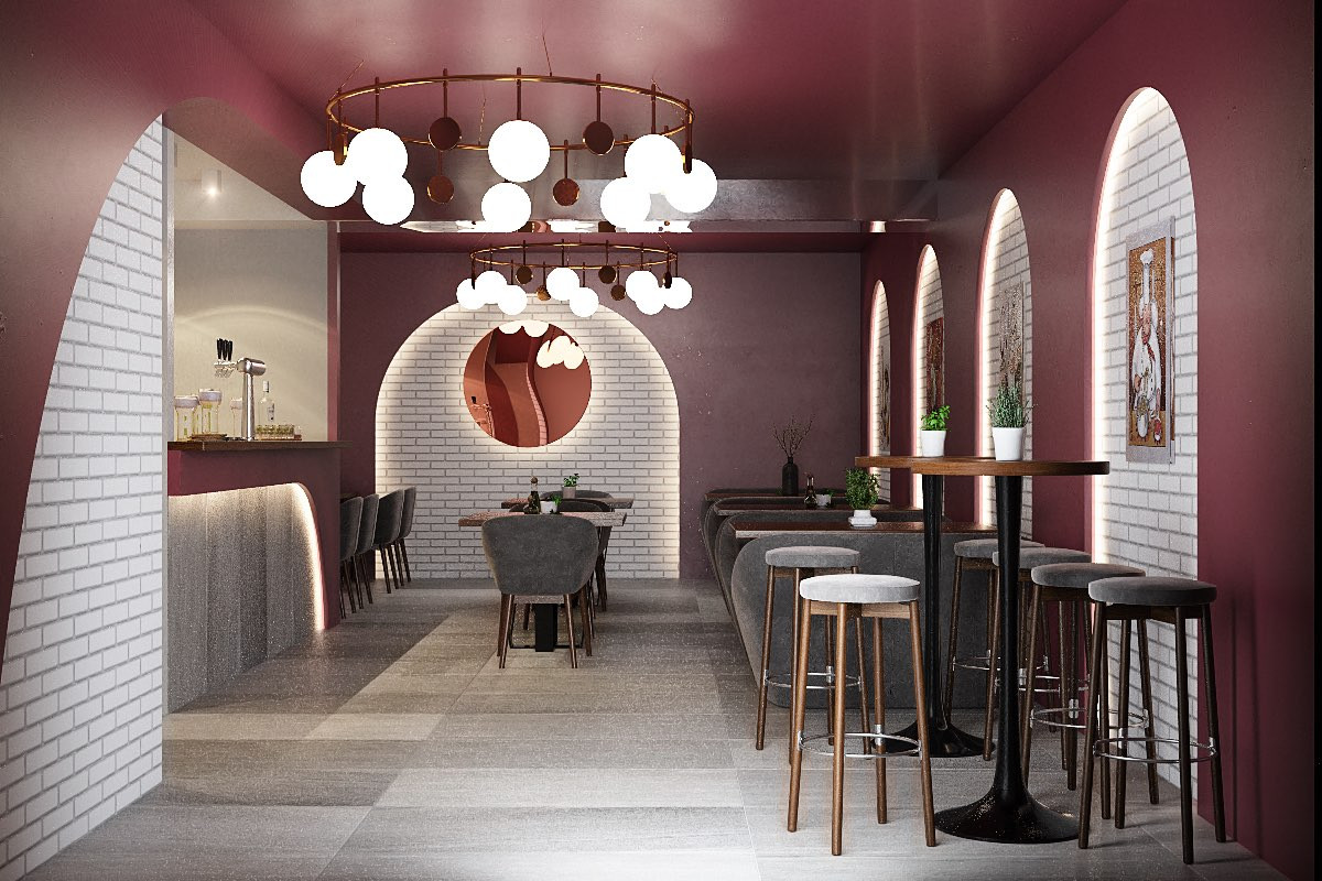 Дизайн-проект интерьера кафе-пекарни