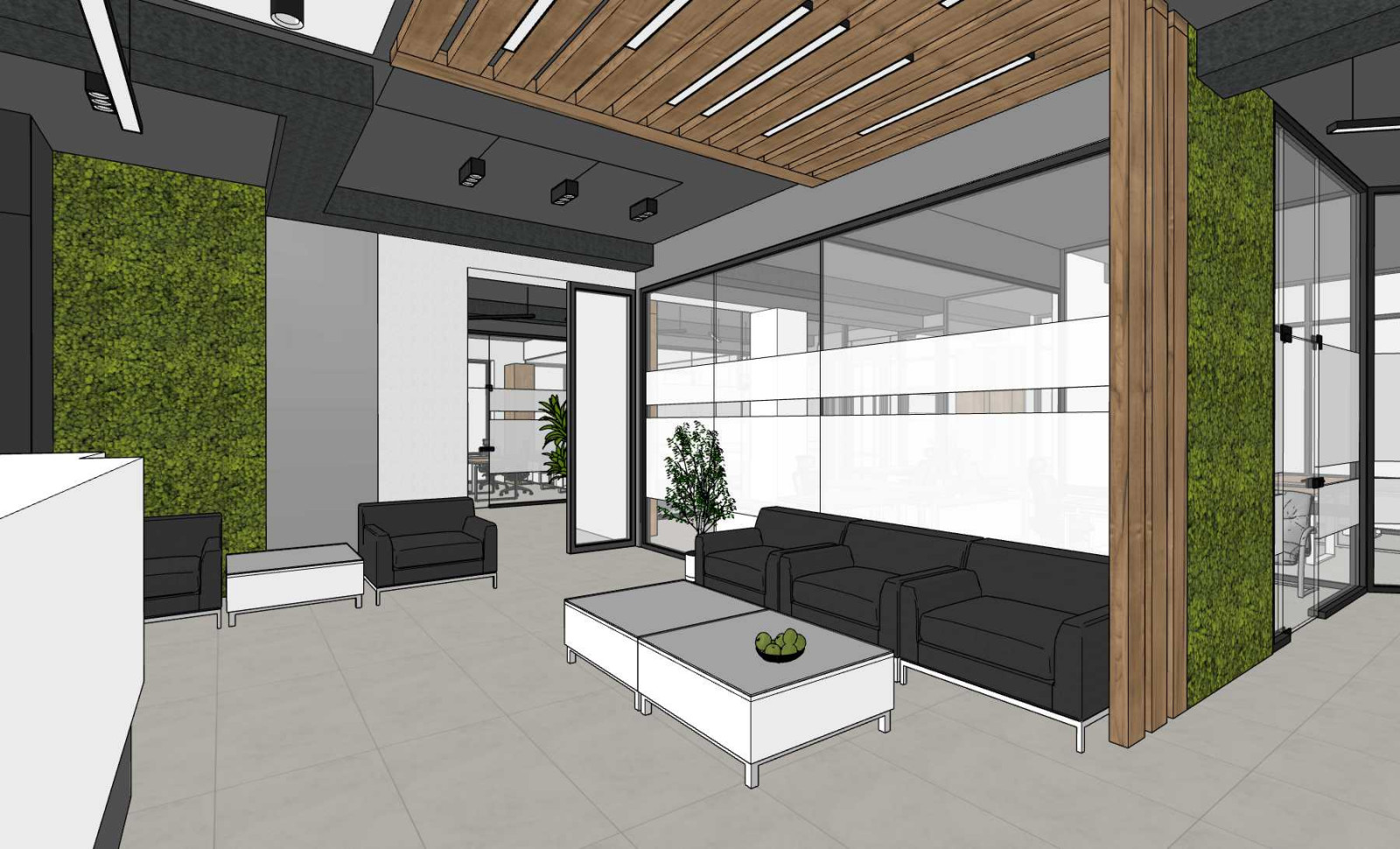 Офис для компании Изовол (экспресс-проект, скетчап)