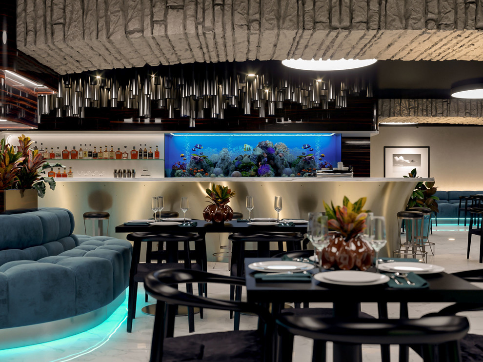 Дизайн интерьера квартиры, кафе "Бора-Бора"