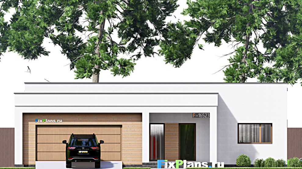 Проект одноэтажного дома 17х16м S193м2 F-16523