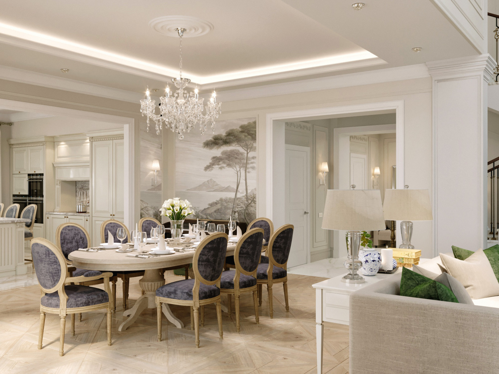 Загородный дом в классическом стиле 370 м.кв