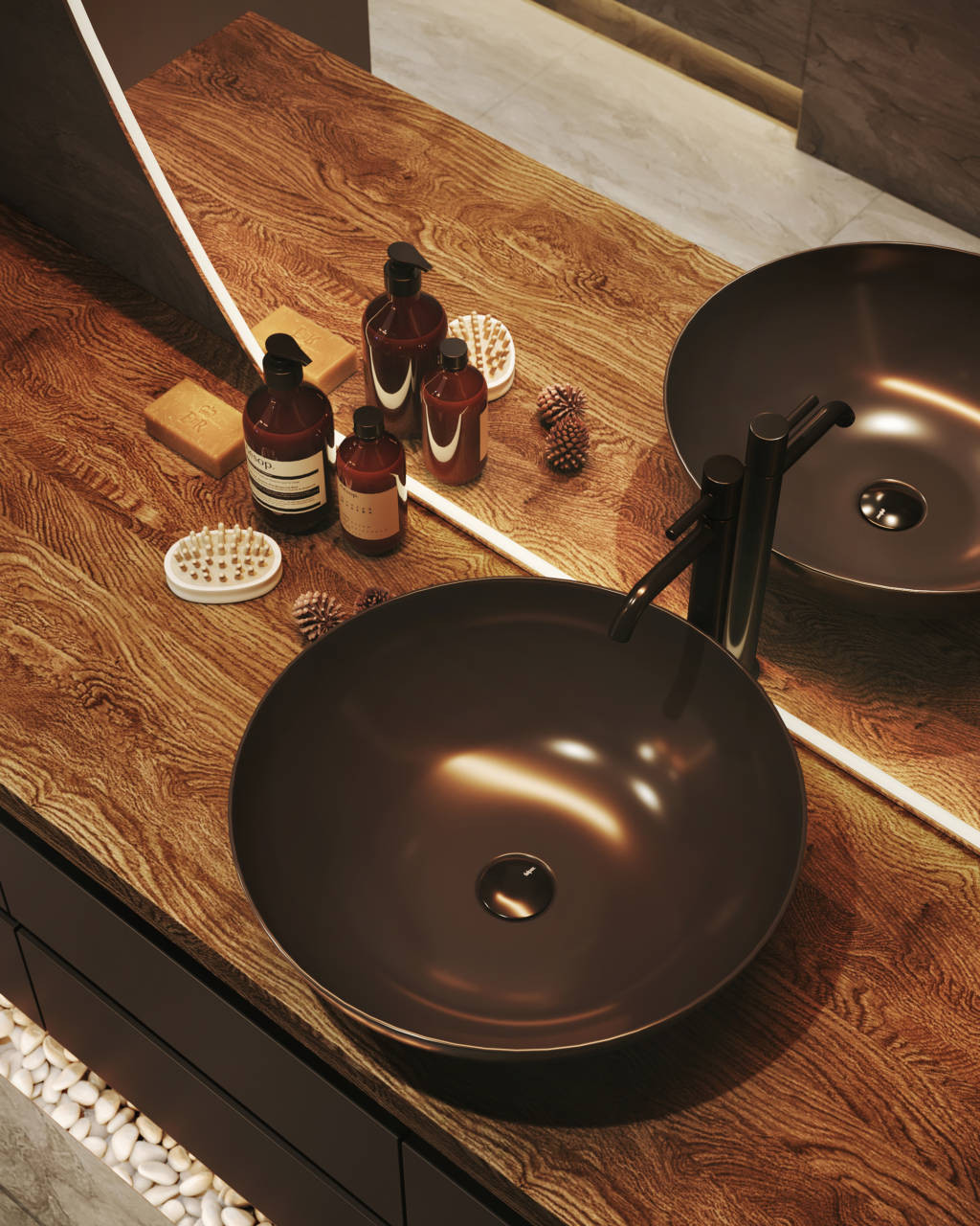 г. Санкт-Петербург, квартира 98 м2. Темно-золотой интерьер квартиры