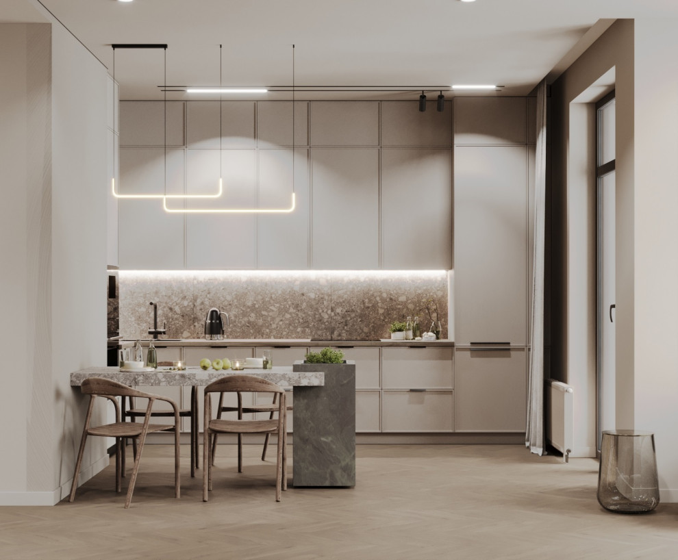 Двух комнатная квартира в стиле эко минимализм. 2023-24 г