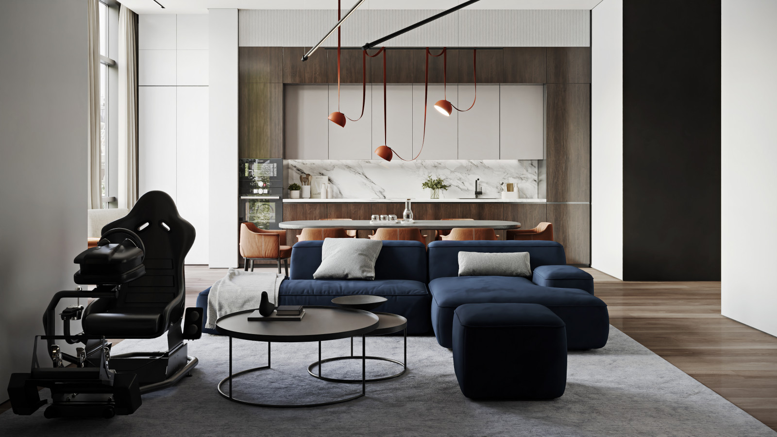 Просторная кухня-гостиная