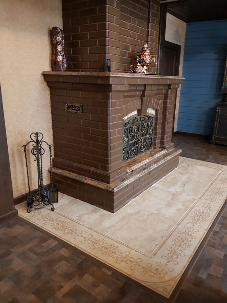 проект дома из клееного бруса, гостиная, лестница и баллюстрада, второй свет