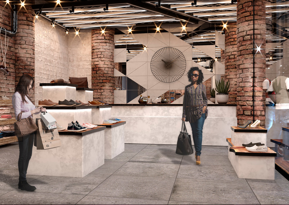 Магазин одежды в стиле лофт