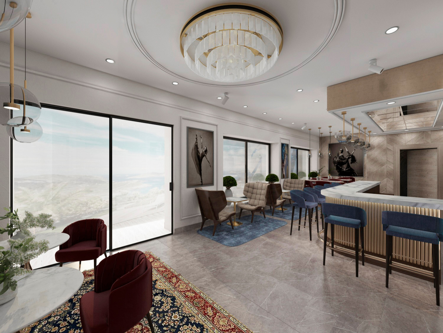 Лобби-бар для отеля Radisson Blu в Египте