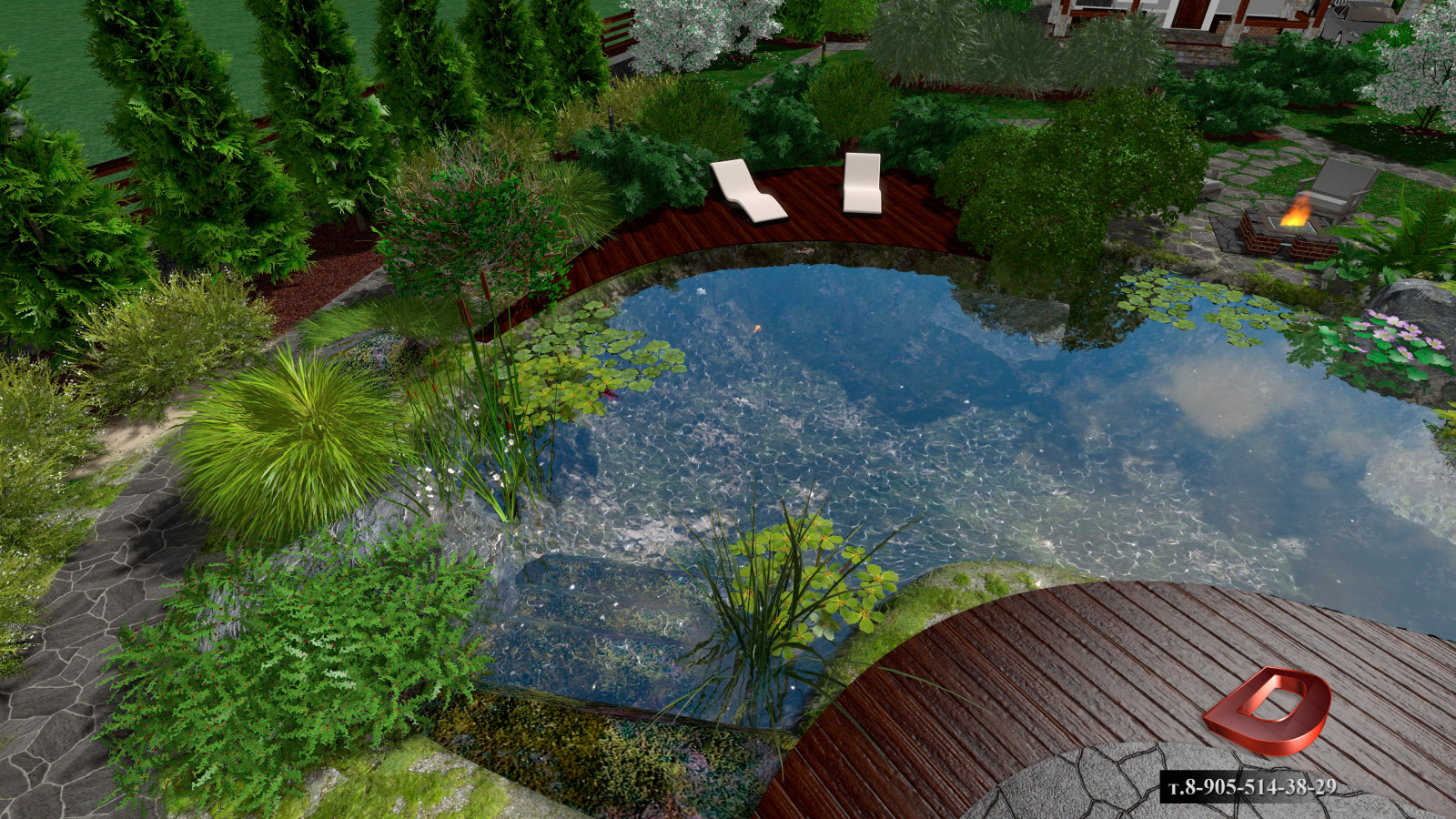 Проект ландшафтного дизайна участка 20 соток,