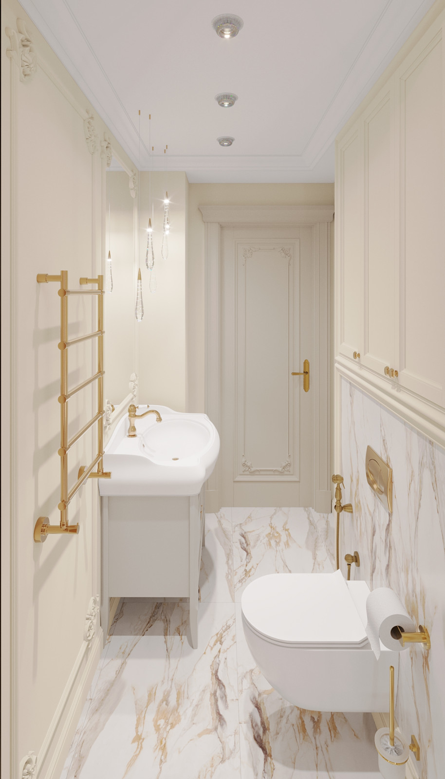 Интерьер 2-ух уровневой квартиры_ "АРОМАТ САДОВ"