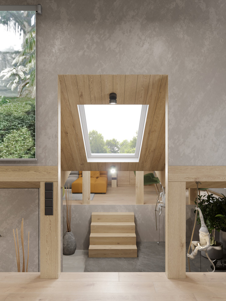 Мансарда в загородном доме, зона отдыха и массажная комната