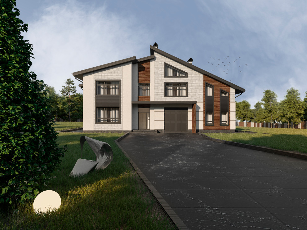 Обложка проекта: Проектирование фасадов. Современный стиль. 2017 г.