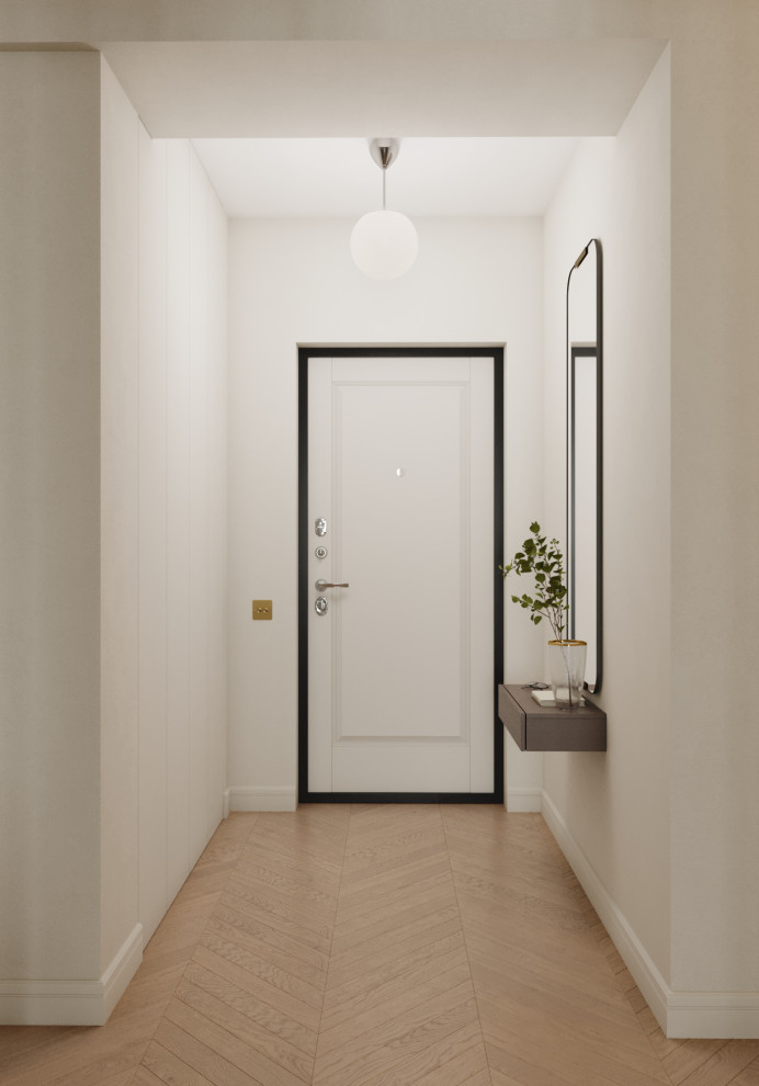 Прихожая и гардероб в цвет стен