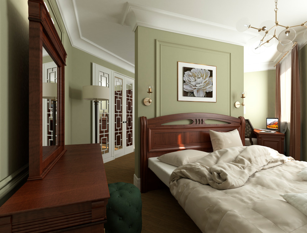 Сложное зонирование: спальня+кабинет+коридор. Обновление лоджии и детской.