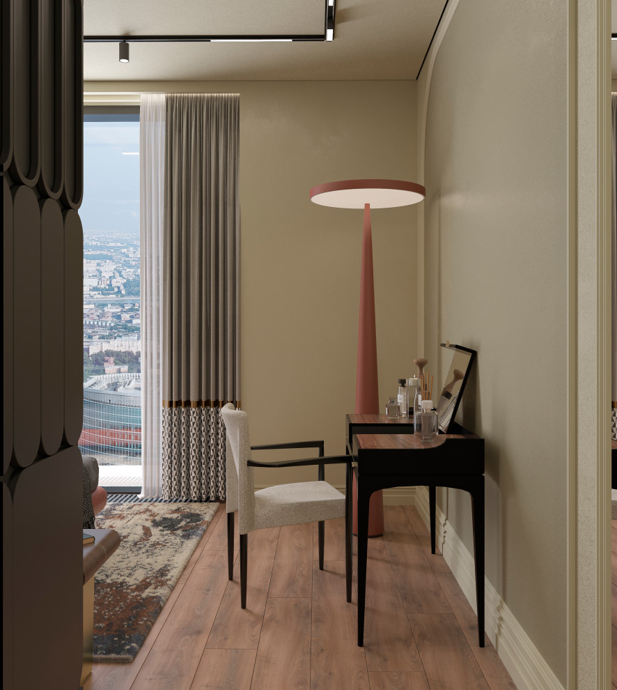 Спальня  из проекта "Оранжевый Блюз" в ЖК Neva Towers, г. Москва