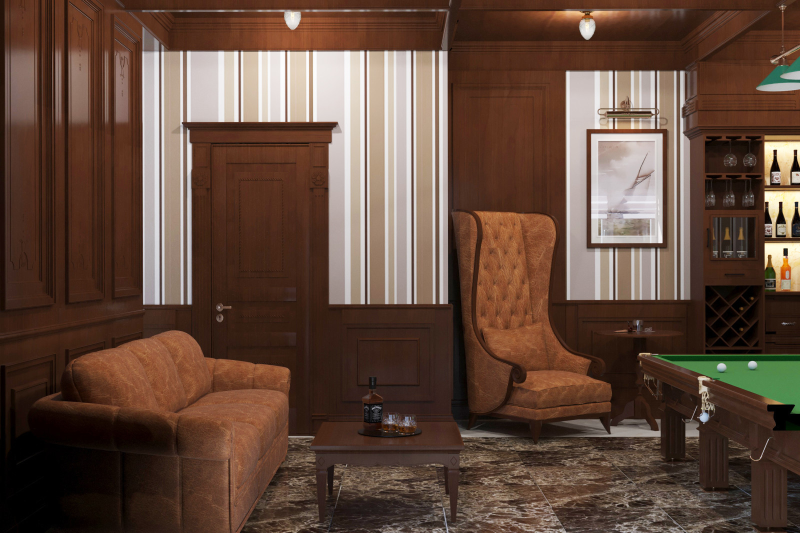 Мужская комната отдыха