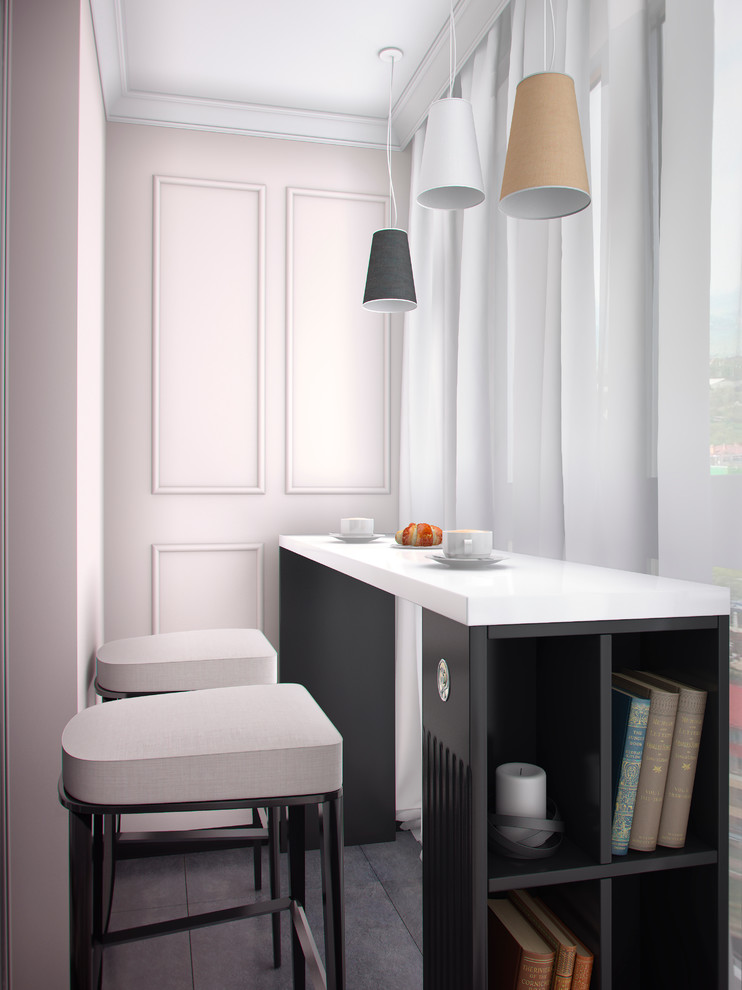 table on the balcony