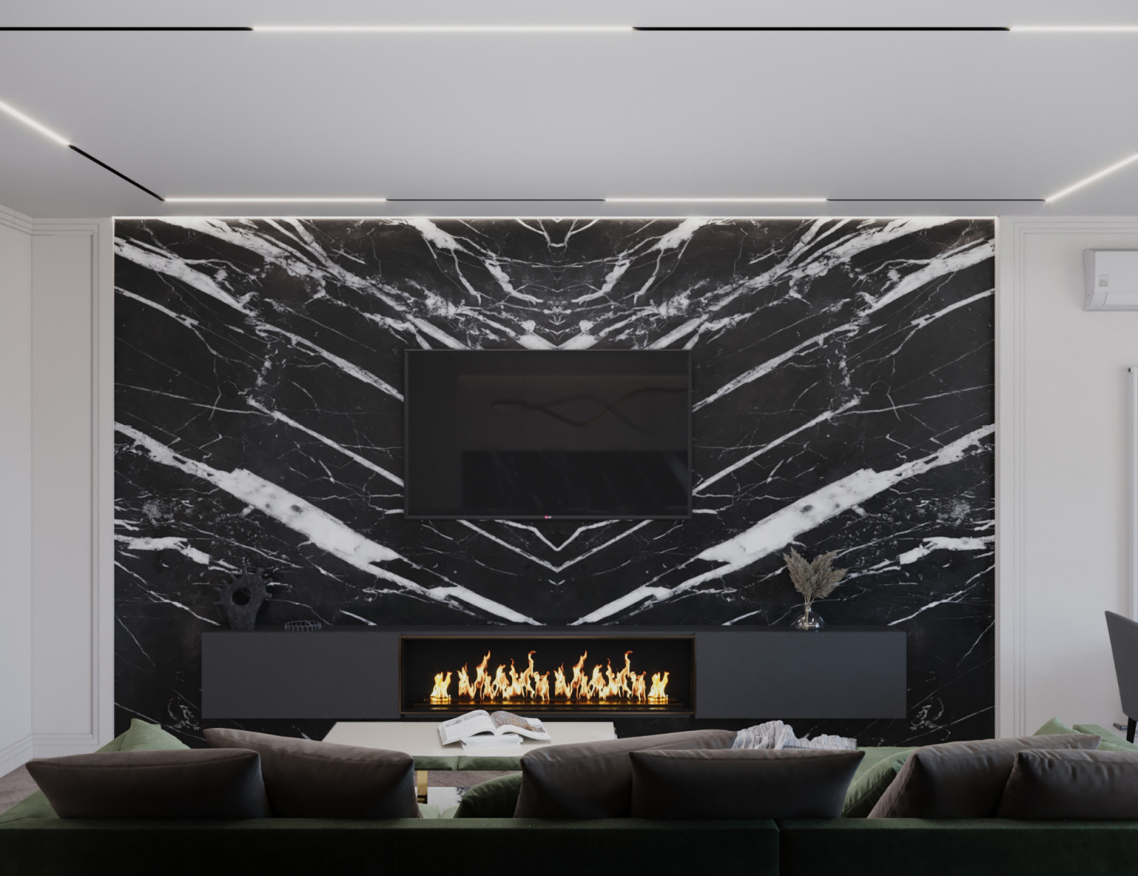 Кухня-гостиная+санузел в стиле Неоклассика