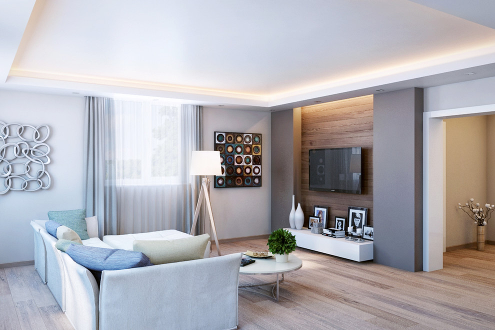 Интерьер гостиной в загородном доме