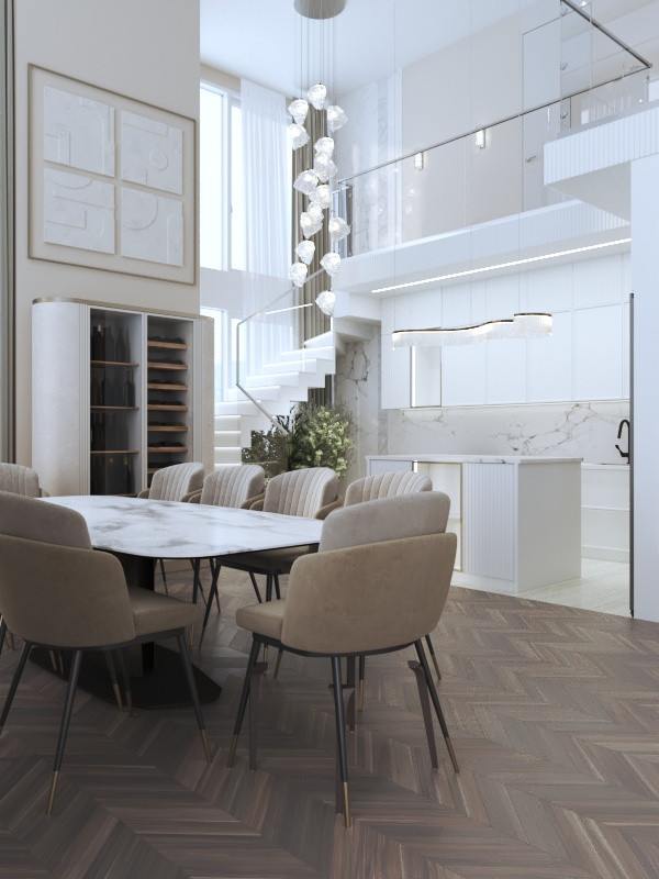 Современная квартира в 2 уровня