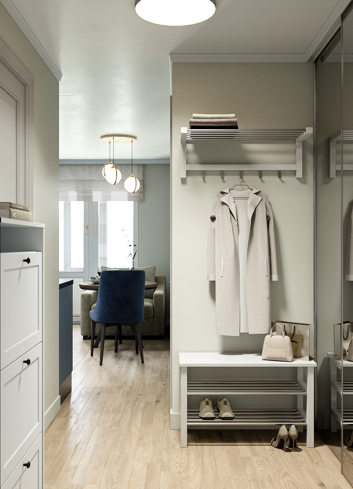 Интерьер в стиле хюгге: однушка для девушки