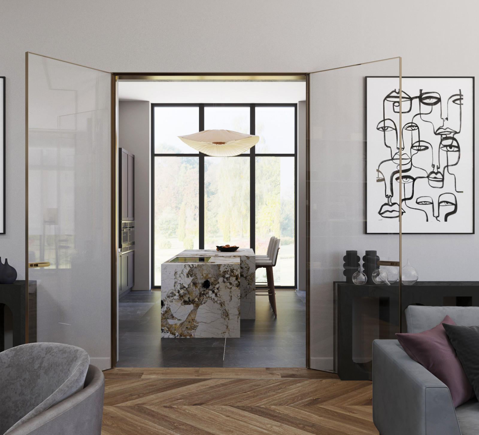 Проект кухни и столовой в доме, Владимирская область