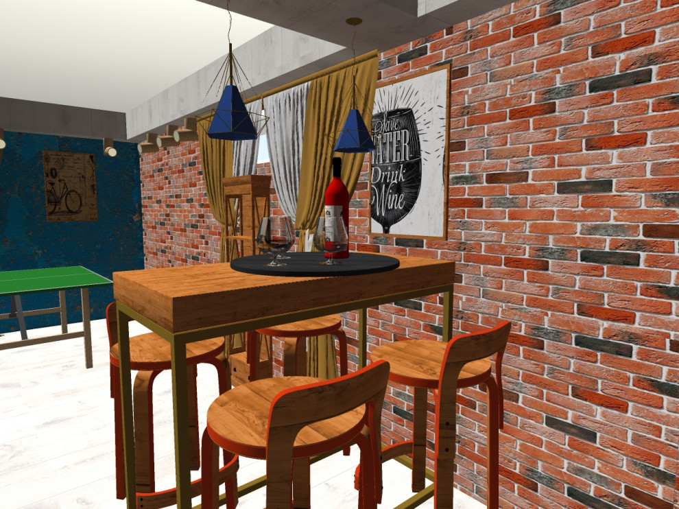 Обложка проекта: Отдыха в частном доме на цокольном этаже.