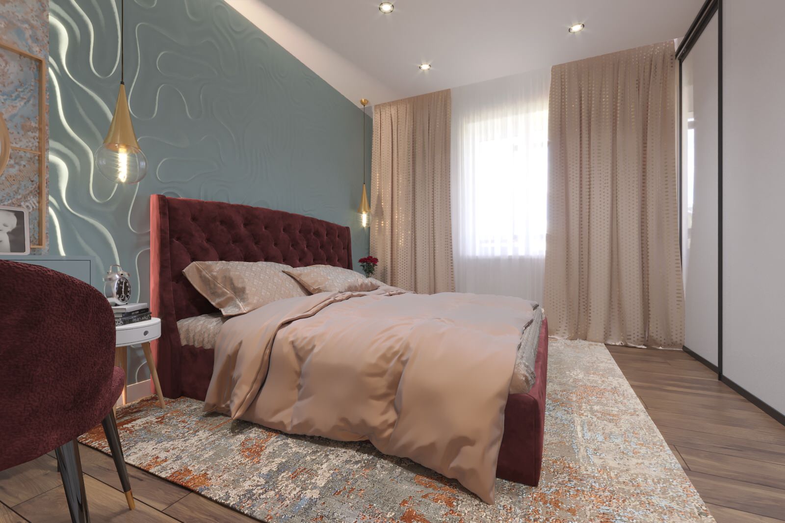 Дизайн-проект интерьера трехкомнатной квартиры.