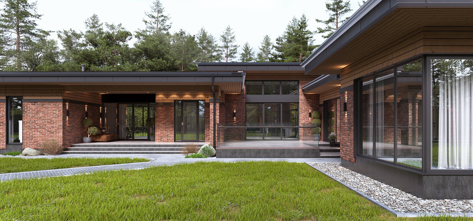 Частный дом в стиле "Райт"